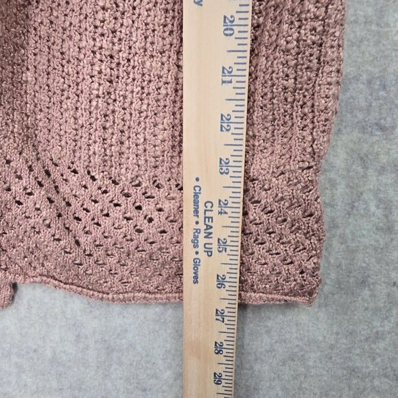 Altard State Womens Crochet Open Front Cardigan Sweater Small Blush Pink - Picture 3 of 7